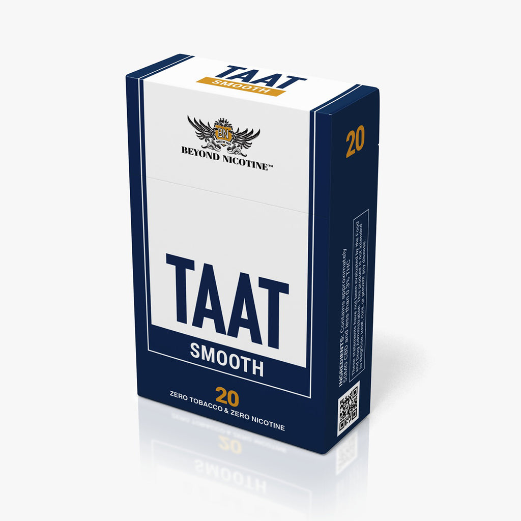 TAAT Smooth pack of tobacco-free, nicotine-free cigarettes