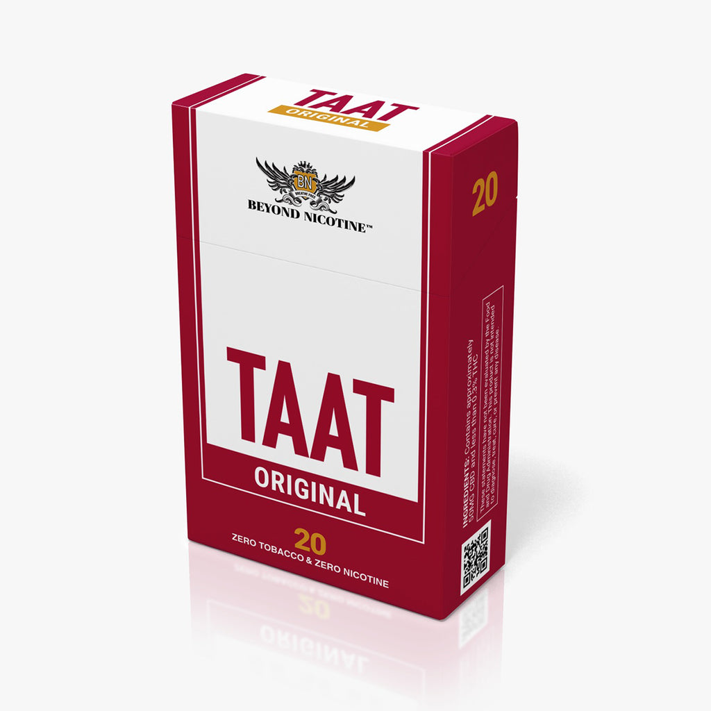 TAAT Original pack of tobacco-free, nicotine-free cigarettes